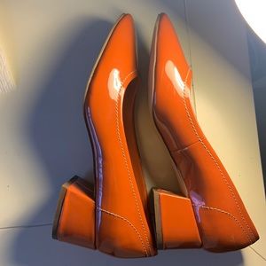 Brand new never warn burnt orange baby heels!